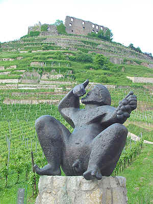 Bacchus mit Burgruine